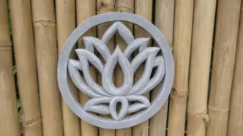 Product image of the product “Lotus - Plaque - Lotus flower, Ø 30 cm | cast stone ”